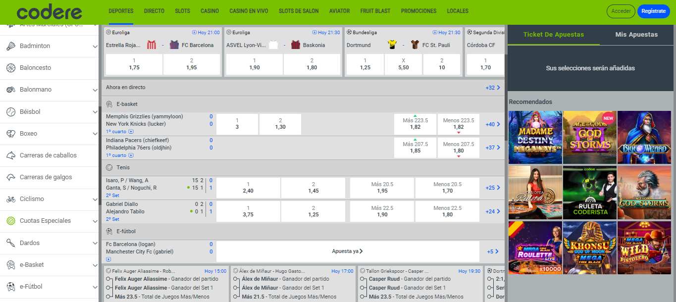 Codere Bookmaker Sport betting, esmejor.es