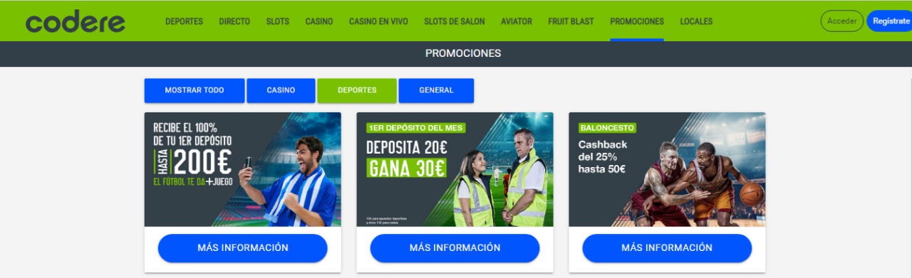 Promociones y bonos de Codere