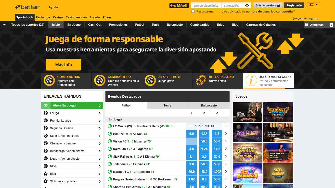 Betfair Bookmaker Sportbook Spain, apuestaes.tv