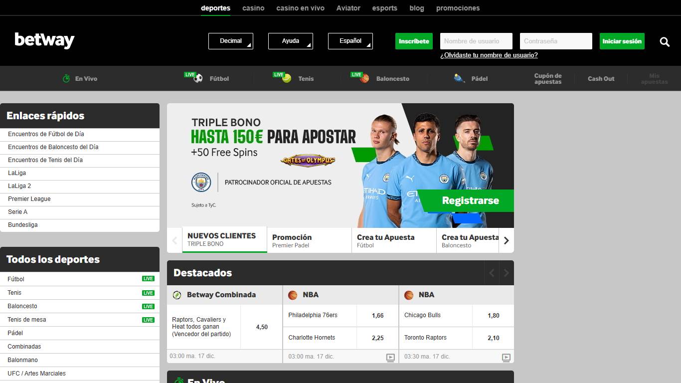 Betway Bookmaker Spain