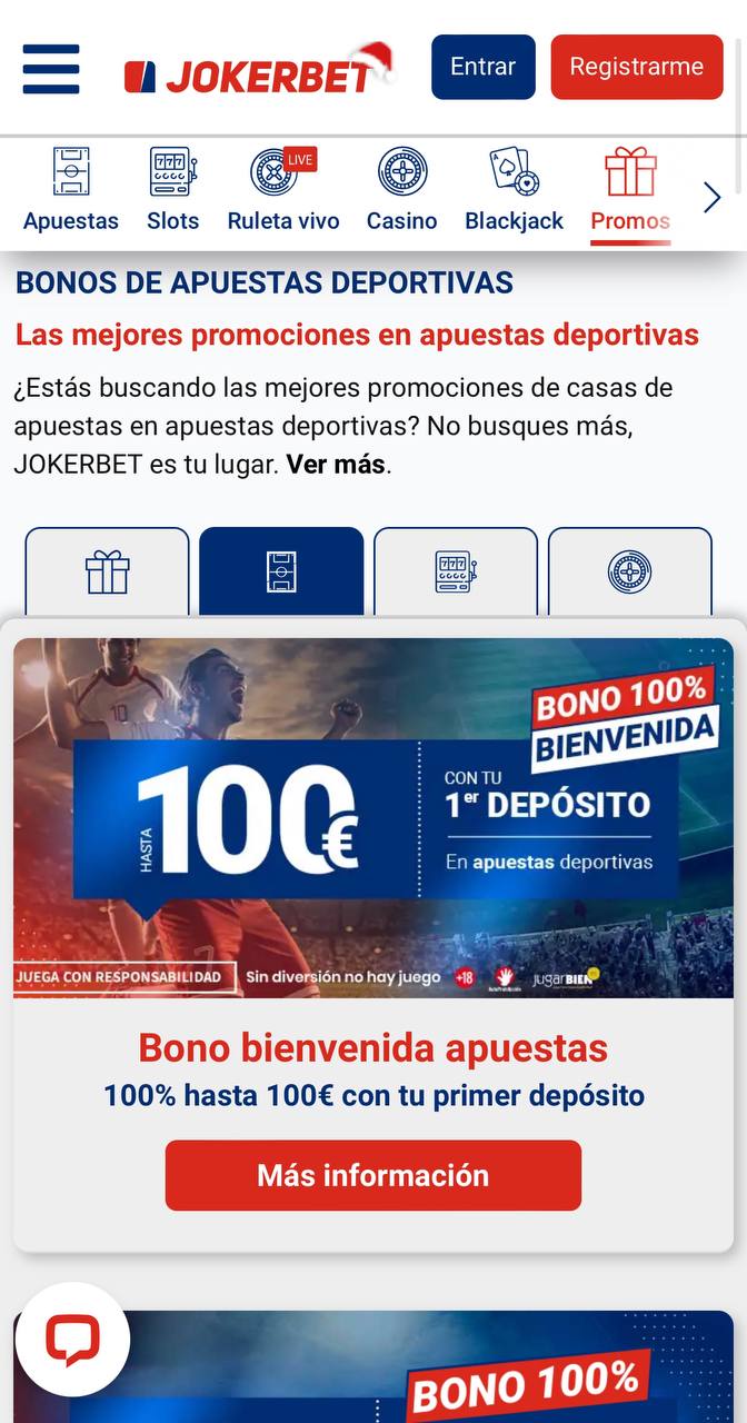 Bonos y promociones de JOKERBET Mobile