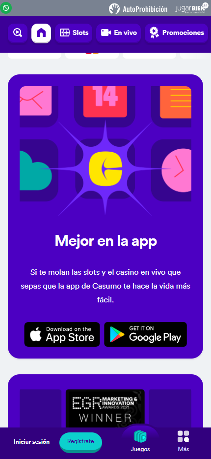 Casumo Mobile App (Mobile screen)