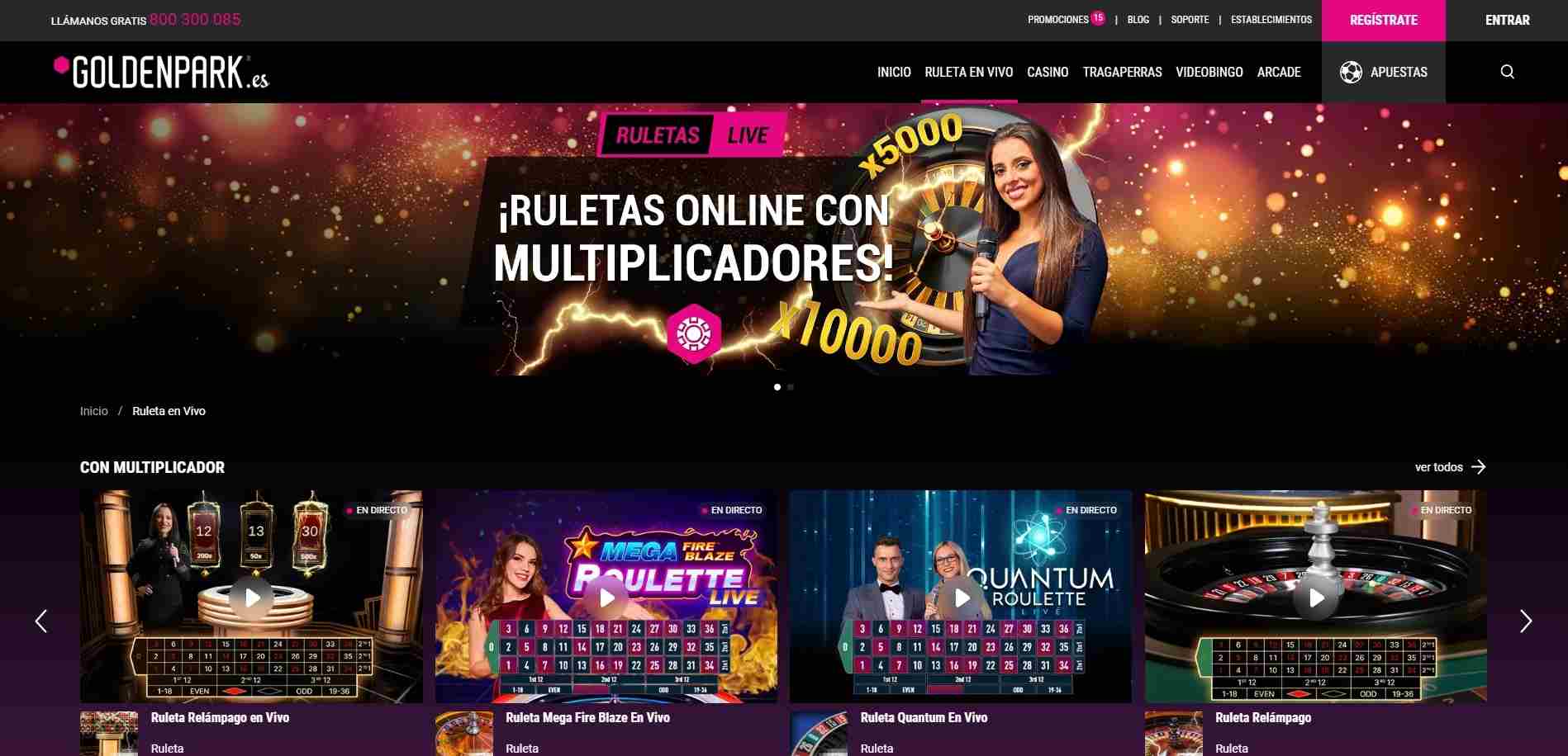 Casino en vivo Goldenpark Casino