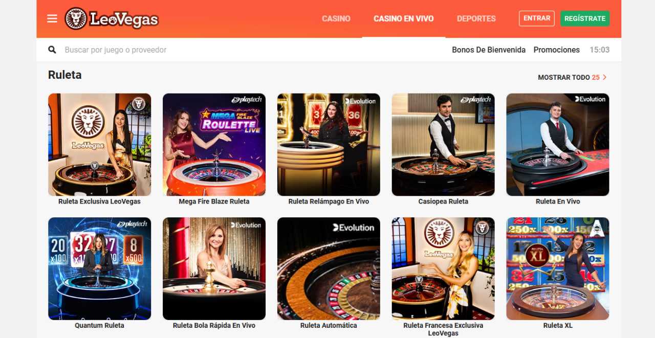 Casino en vivo Leovegas Casino