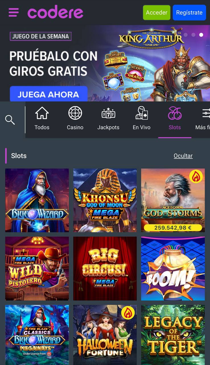 Codere Casino tragaperras online