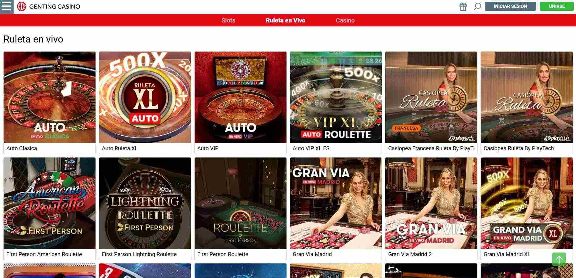 Genting casino en vivo pc