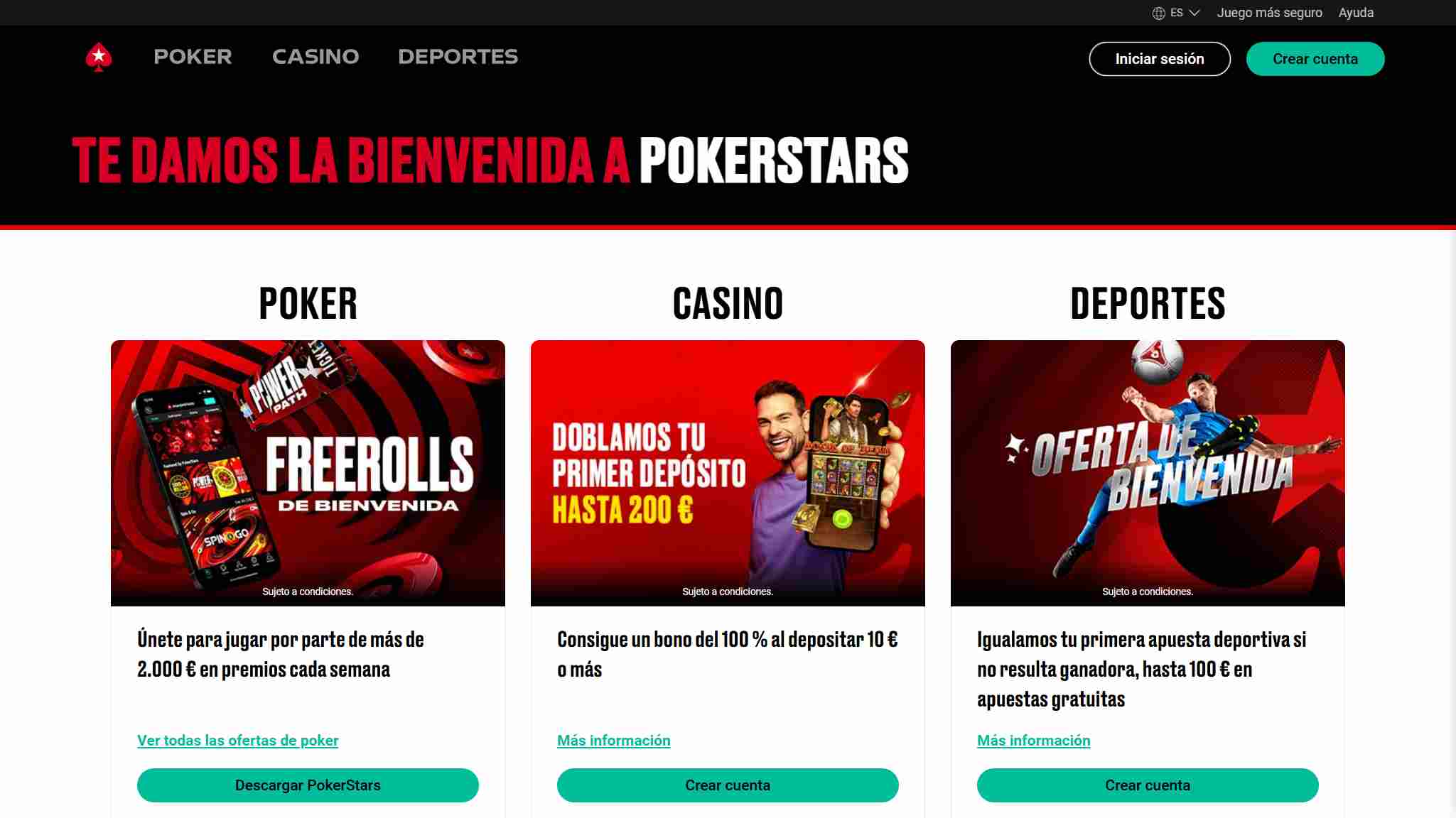 main pokerstars esmejor