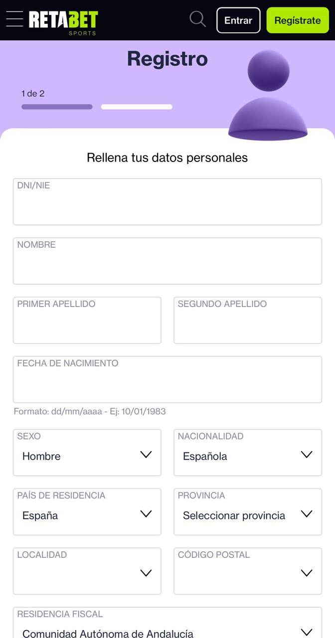 Registro y primeros pasos Mobile