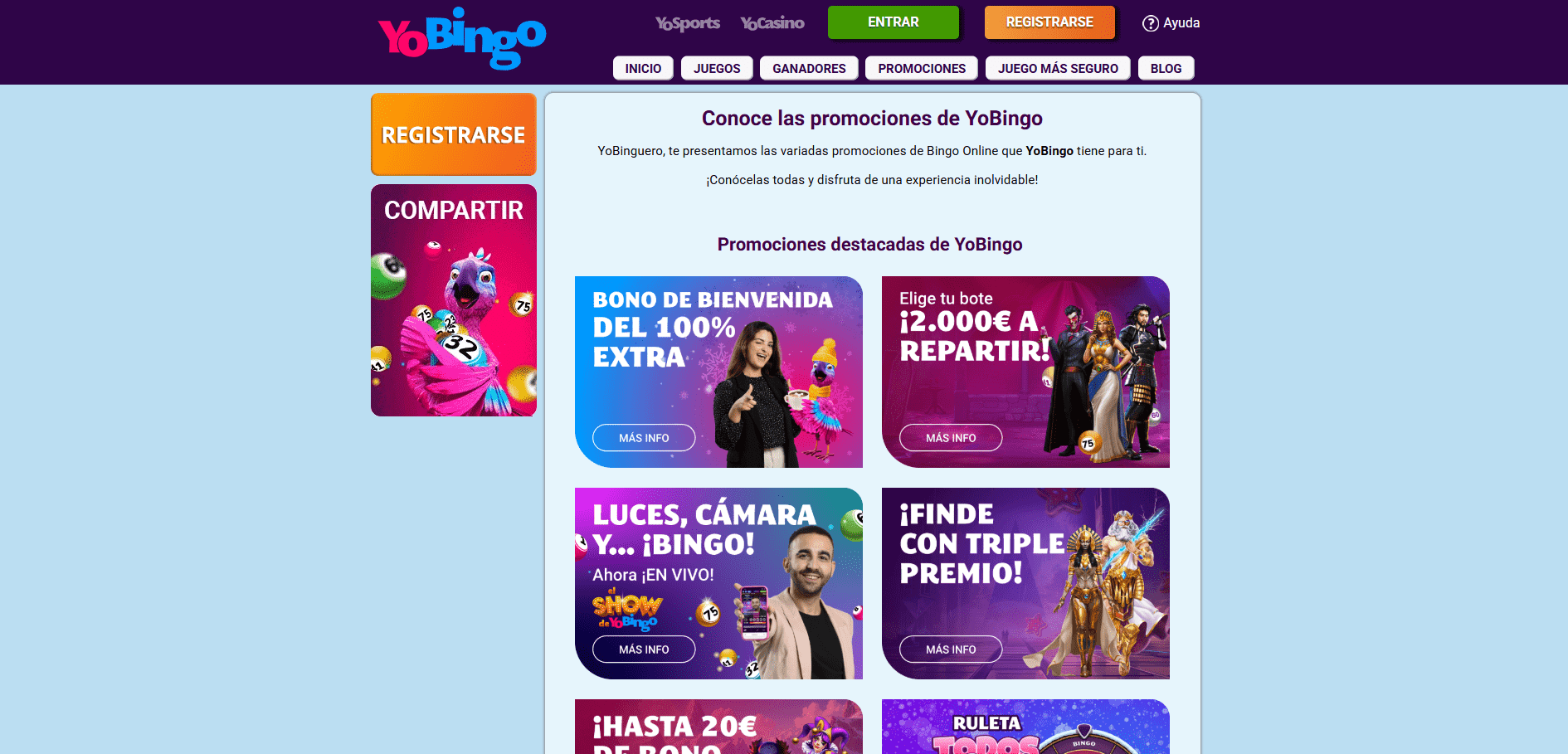 Promociones de YoBingo Casino