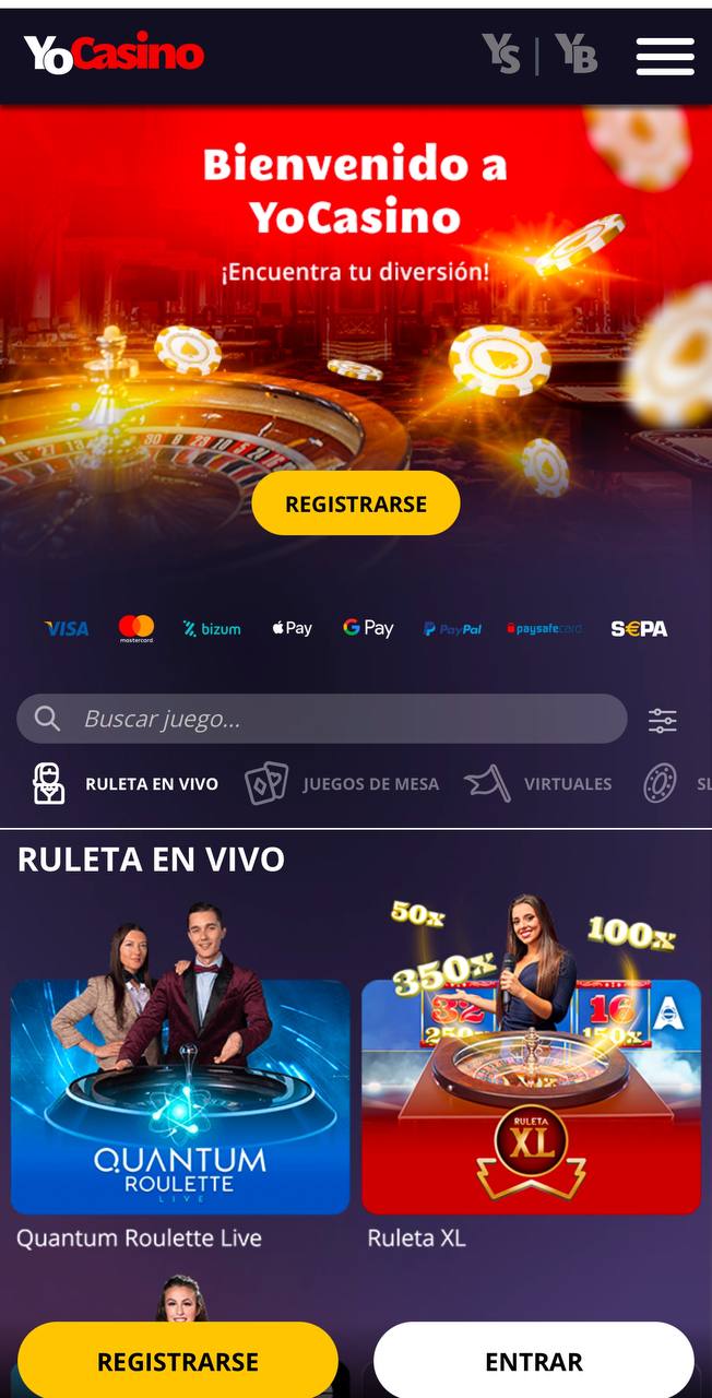 Juegos de ruleta en vivo en YoCasino